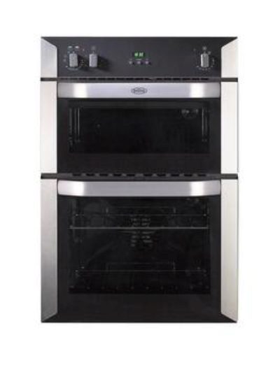 Belling Bi90Fp 60Cm Built-In Double Fan Electric Oven - Stainless Steel